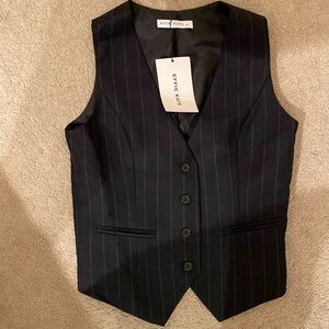 Effie Kats Pinstripe black vest